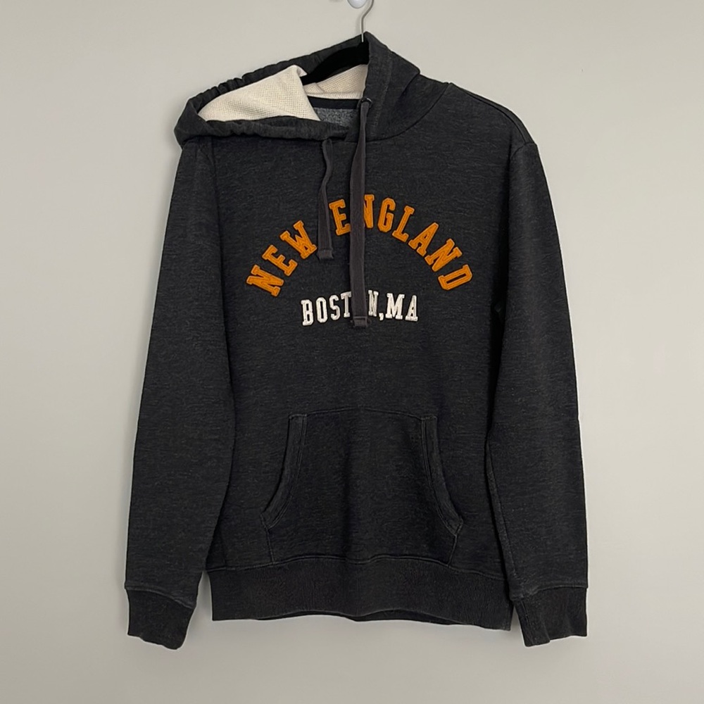 New England Boston Massachusetts Hooded Sweatshirt Mens Sz S